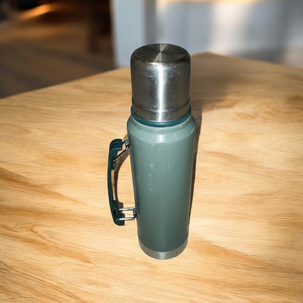 Green Thermos with Handle